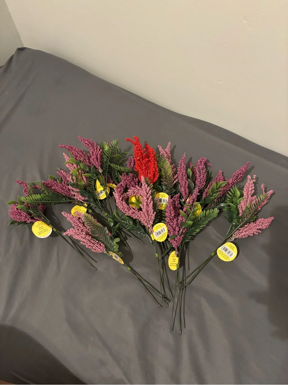 Ashland Decorative Pink, purple and red Artificial Heather Stem Bouquet